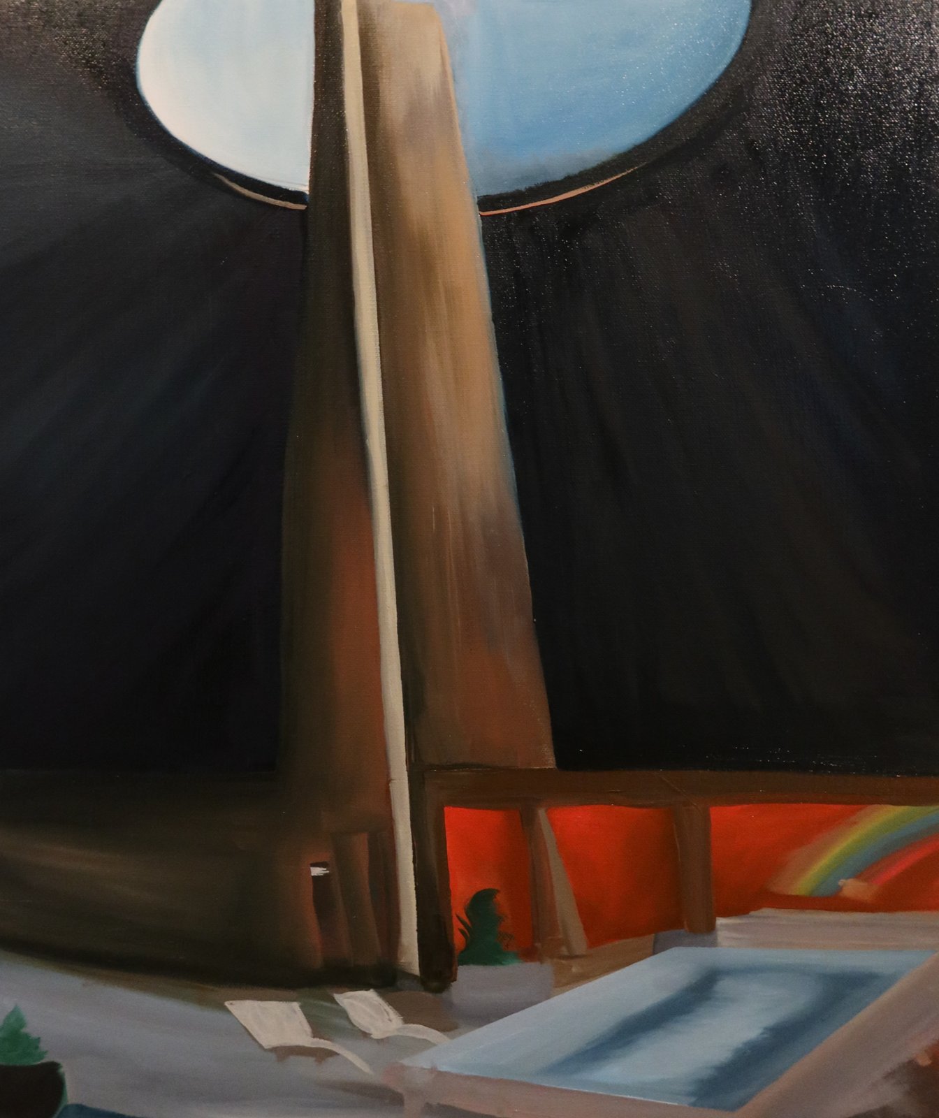 Rooftop, oil painting by Natalie Nagel