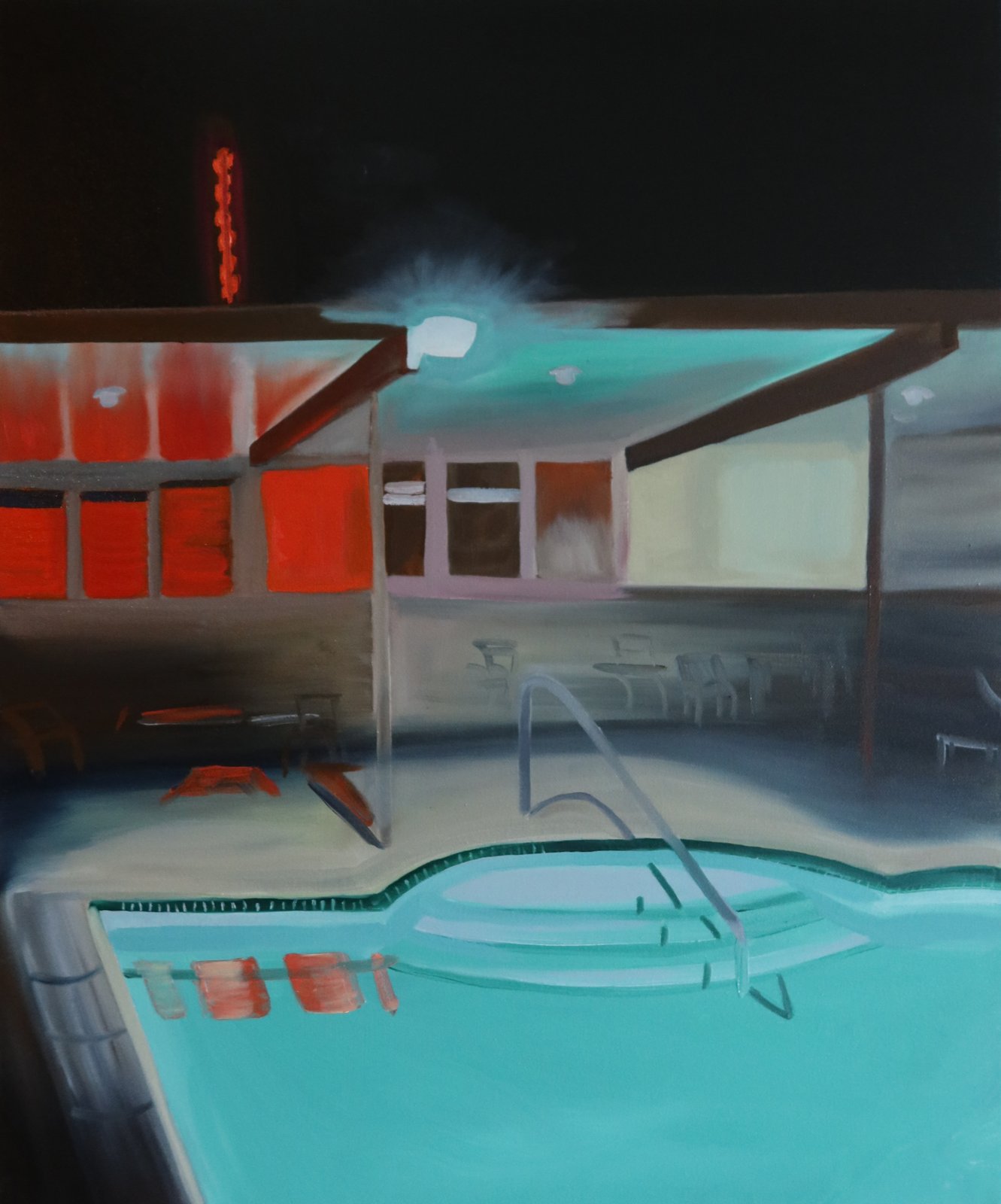 Swim, oil painting by Natalie Nagel