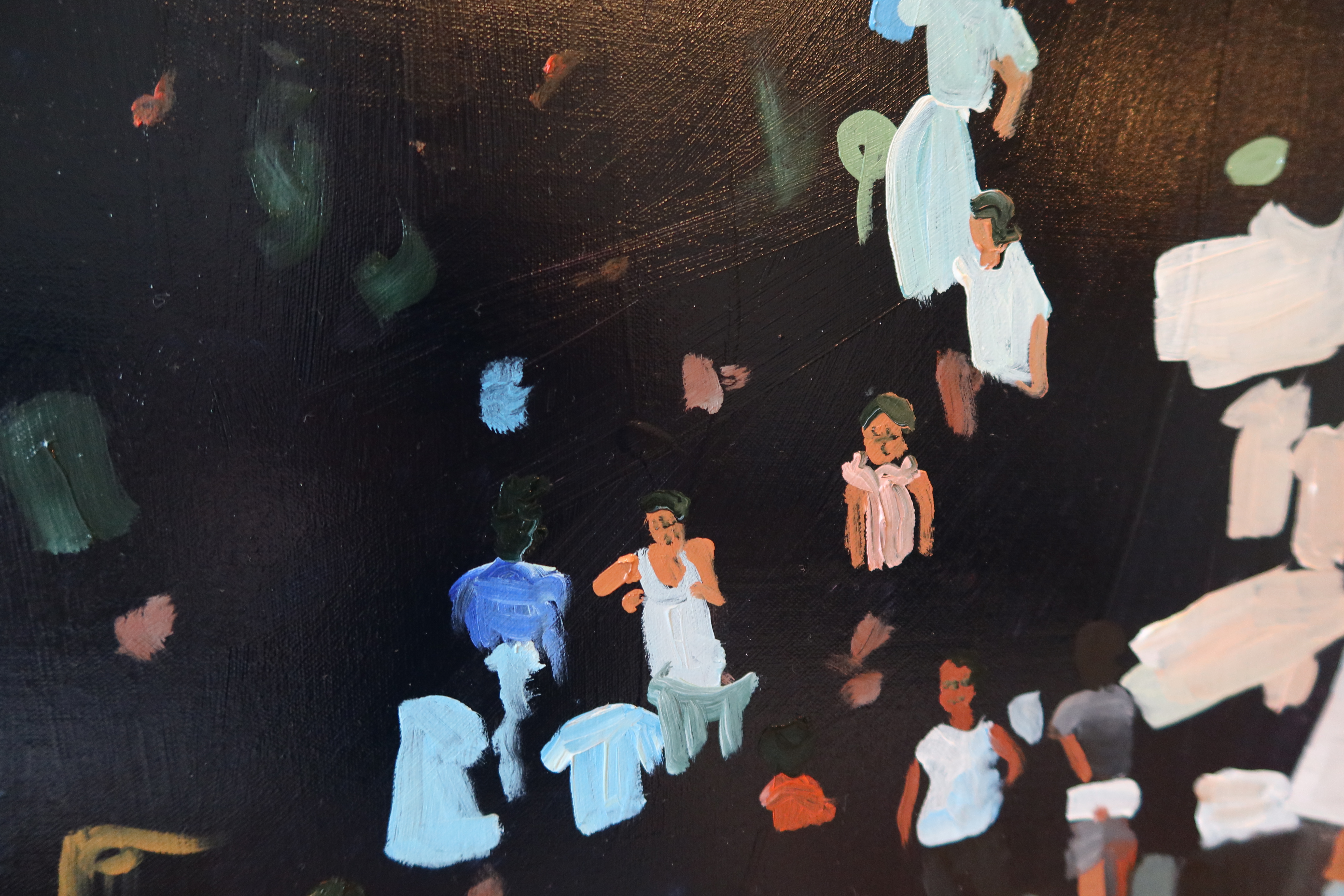 Detail of Hong Kong, oil painting by Natalie Nagel