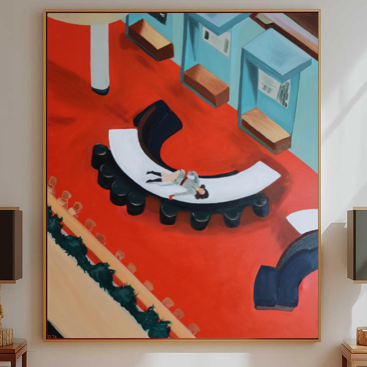 On Display, oil painting by Natalie Nagel
